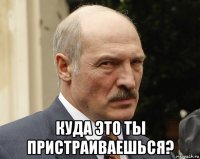  куда это ты пристраиваешься?