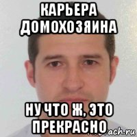 карьера домохозяина ну что ж, это прекрасно