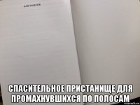  спасительное пристанище для промахнувшихся по полосам