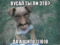вусал ты ли это? да а щито?))0)0