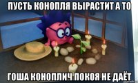 пусть конопля вырастит а то гоша коноплич покоя не даёт
