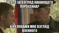 че это за взгляд какающего поросенка? а ну покажи мне взгляд военного