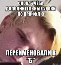 снова учёба дополнительные уроки по профилю переименовали в "б"