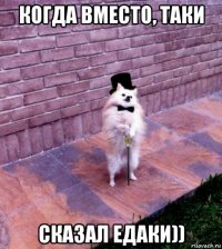 когда вместо, таки сказал едаки))