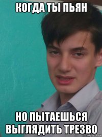 когда ты пьян но пытаешься выглядить трезво