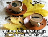  с добрым осенним солнечным утром! по кофейку... на удачу!