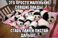 это просто маленькие спящие панды. ставь лайк и листай дальше...