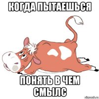 когда пытаешься понять в чем смылс