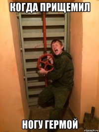 когда прищемил ногу гермой