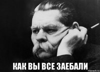  как вы все заебали