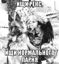 ищи,рекс, ищи нормального парня