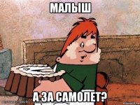 малыш а за самолет?