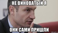не виноватый я они сами пришли