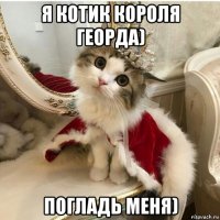 я котик короля георда) погладь меня)
