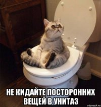  не кидайте посторонних вещей в унитаз