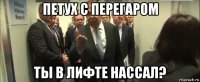 петух с перегаром ты в лифте нассал?