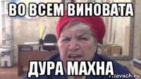 во всем виновата дура махна