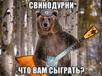 свинодурни что вам сыграть?