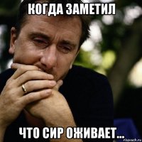 когда заметил что сир оживает...