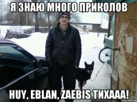 я знаю много приколов huy, eblan, zaebis тихааа!