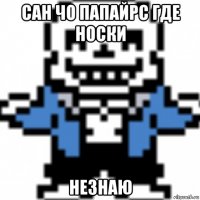сан чо папайрс где носки незнаю