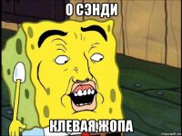 о сэнди клевая жопа