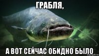 грабля, а вот сейчас обидно было