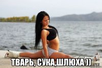  тварь, сука,шлюха ))