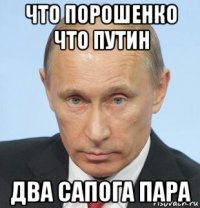 что порошенко что путин два сапога пара