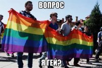 вопрос я гей?