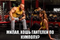  милая, хошь гантелей по кумполу?