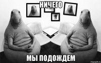 ничего мы подождем
