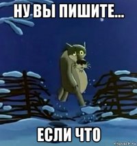 ну вы пишите... если что