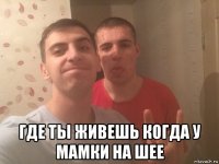  где ты живешь когда у мамки на шее