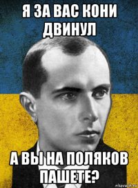 я за вас кони двинул а вы на поляков пашете?