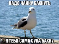 надо чайку бахнуть я тебя сама сука бахну
