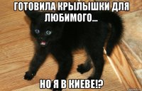 готовила крылышки для любимого... но я в киеве!?