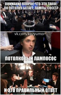 ВНИМАНИЕ ВОПРОС Что это такое: по потолку бегает, лампы сосет? Потолковый лампосос И ЭТО ПРАВИЛЬНЫЙ ОТВЕТ