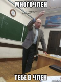 многочлен тебе в член