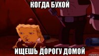 когда бухой ищешь дорогу домой