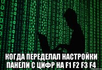  когда переделал настройки панели с цифр на f1 f2 f3 f4