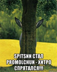  spitsnn стал promolchun - хитро спрятался!!!