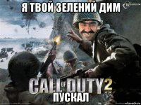 я твой зелений дим пускал