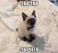 -гав-гав -ты чего