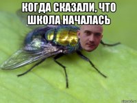 когда сказали, что школа началась 