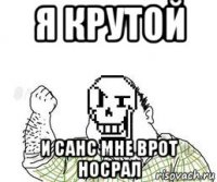 я крутой и санс мне врот носрал