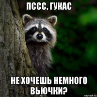 пссс, гукас не хочешь немного вьючки?