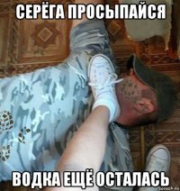 серёга просыпайся водка ещё осталась