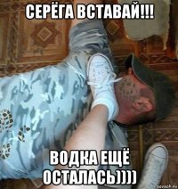 серёга вставай!!! водка ещё осталась))))