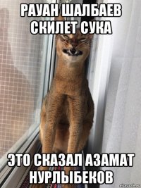 рауан шалбаев скилет сука это сказал азамат нурлыбеков